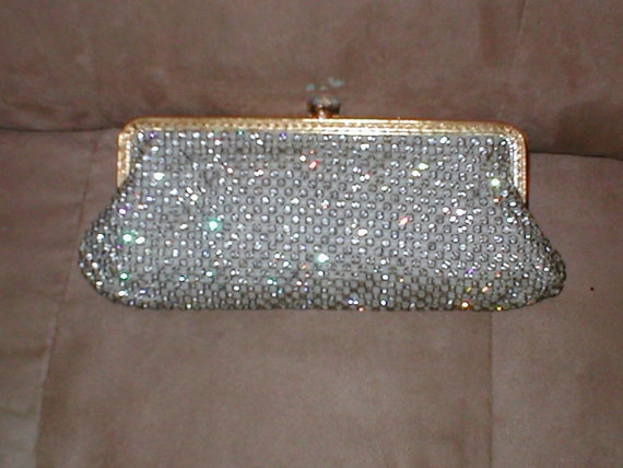 Vintage Solid Rhinestone Evening Purse Vintage Solid Rhinestone Evening Purse