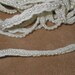 Ivory Lace and Pearl Rope Narrow Edging Trim