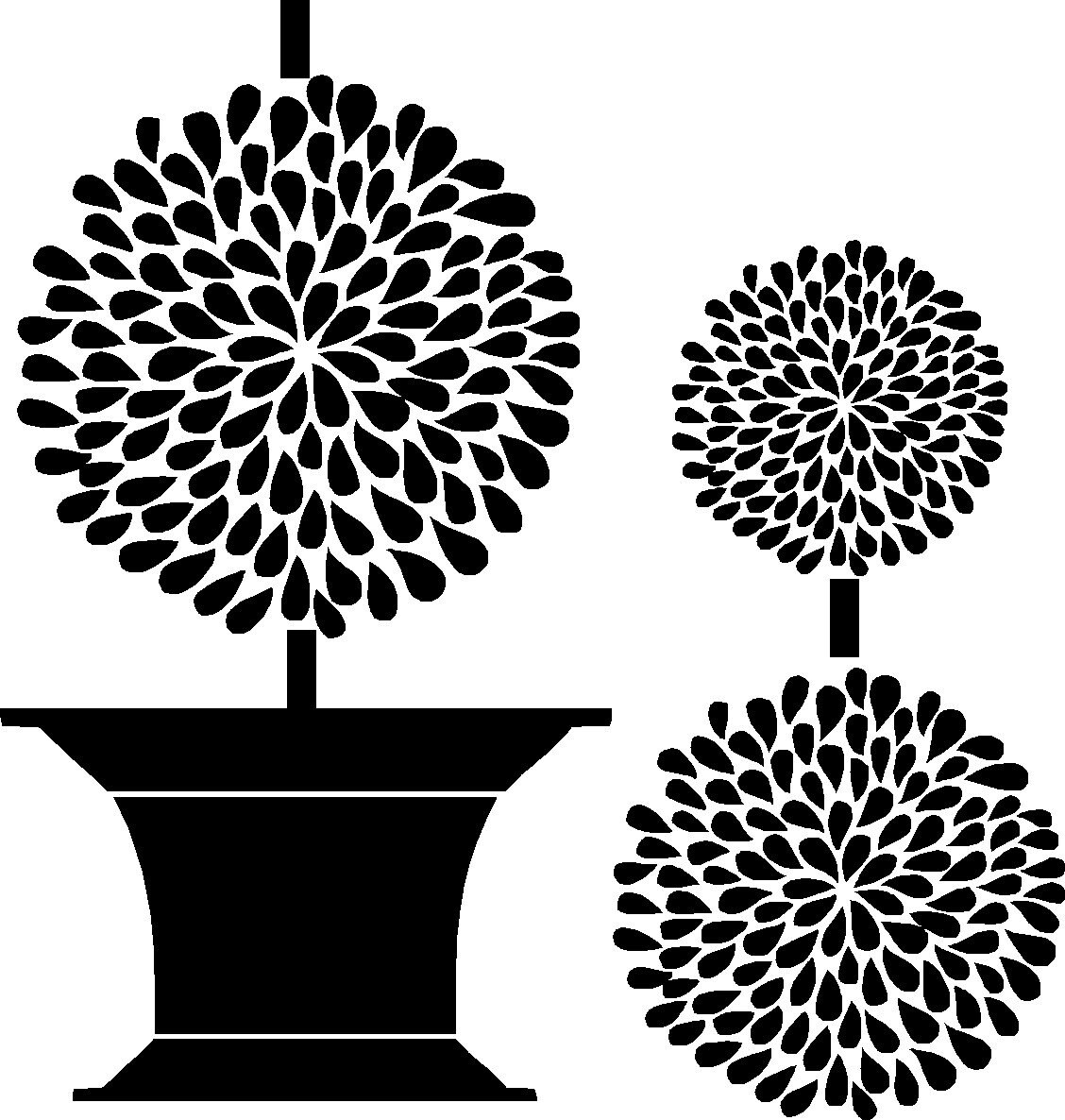 Topiary Tree Wall Decal Vinyl Lettering Mural