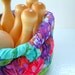 Wooden Bowling Set In Rainbow Bali Basket - Rainbow Wooden Toy