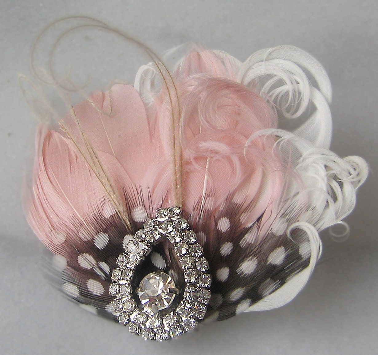 Blush Pink Bridal Fascinator Ivory And Pale Pink By TheRedMagnolia