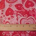 Pink & Red Heart Fabric Valentine Hearts One Yard of Fabric