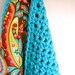 Crochet Baby Blanket - Riley Blake- Reversible, Great for March Aquamarine Birthday