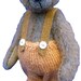 Miniature knitting pattern trousers for a teddy bear