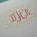 Set of 20, Monogram Note Cards