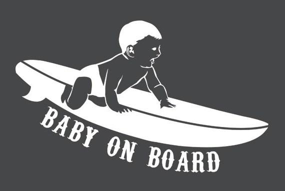 Baby on Board Surf Decal