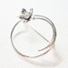 vintage pin brooch little flower with rhinestone in a circle marked and signed