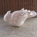 Handmade Ceramic Bird Raku Pit Fired White Feathery Chick 23