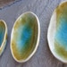 Simple Tiny Porcelain Oval Dish Glazed in Aqua Blue from Yellowstone Paint Pot Series, Handmade by Licia Lucas Pfadt