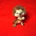 Vintage Japan ENESCO Lion Figurine with FUR Mane