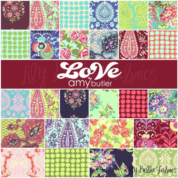 Amy Butler Fabric LOVE 5 inch Quilting Fabric Squares