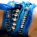 Beaded Wrap Bracelet, Sari Silk