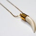 Claw Necklace, Bone, Vintage Charm Necklace