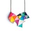 Geometric Necklace Neon Triangles and Modern Angles