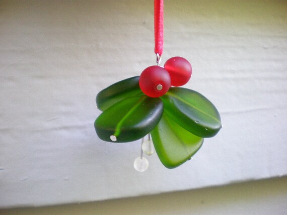 items similar to glass mistletoe christmas ornament on etsy items similar to glass mistletoe christmas ornament on etsy