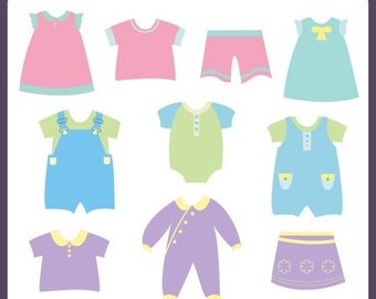 Baby Clothing Collection Clipart