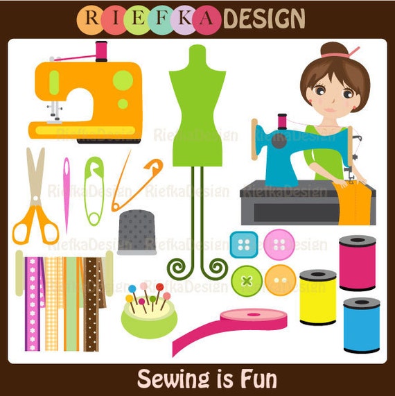 Items similar to Sewing is Fun Clipart on Etsy
