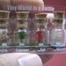 Tiny trees with a couple & family in four seasons in a tiny bottle in a small cute case