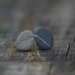 Pebble ear studs on sterling silver posts
