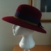 Vintage Doeskin Deep Red Felt Wide Brim Hat
