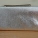 Vintage 1970s Long Strapless Silver Evening Clutch