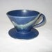 Drip coffee maker / single serving / handmade / blue