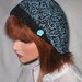 Crochet Women Teens Blue Sparkle Ebony Suede Slouchy Slouch Beret Tam Hat