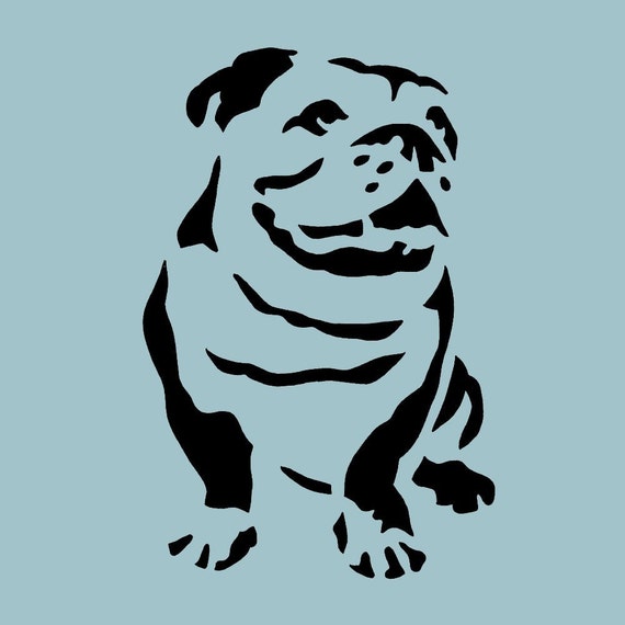 English Bulldog Stencil