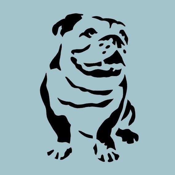 Items Similar To ENGLISH BULLDOG Reusable Plastic Stencil Regular Size 10mil Clear Plastic