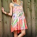 SALE - 60s Asymmetrical Dress - Bright Fluorescent Retro Mini Tent Dress - Sustainable Womens Apparel by Tammy Jo