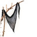 SALE. Shredded Triangle Shawl. Black.