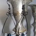 Dark blue and swarovski earrings