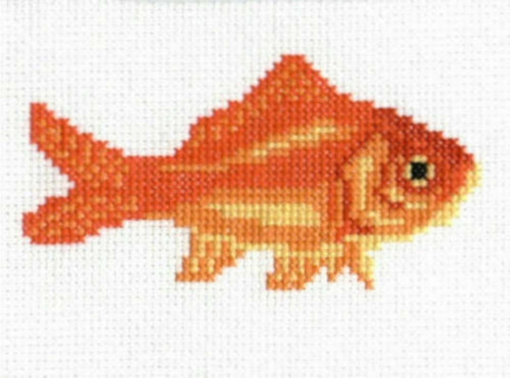 Goldfish counted cross-stitch chart