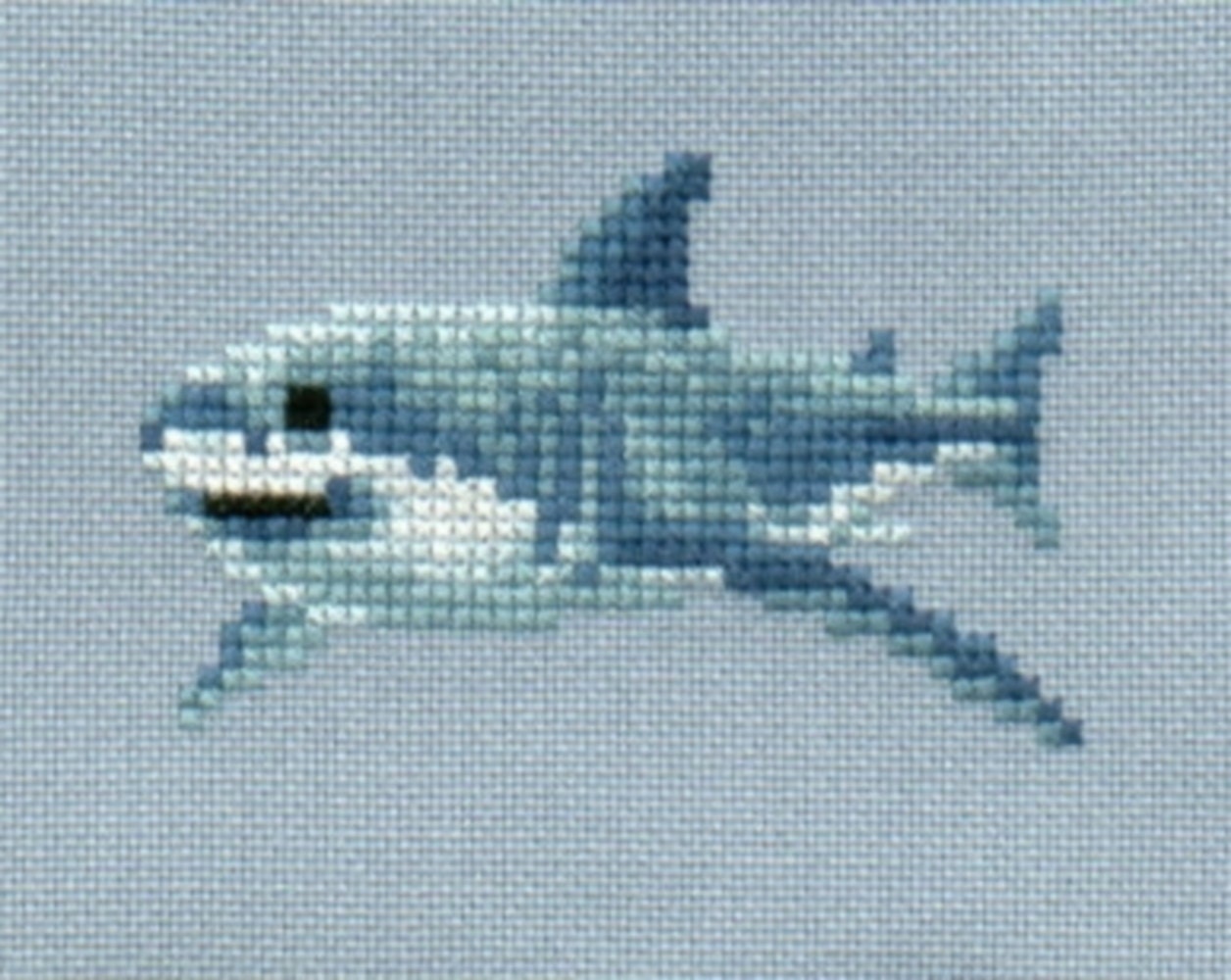 bead shark hama 1 Great stitch Shark chart White cross