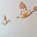 Flying Ducks - Retro Orange and Brown