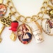 Alice in Wonderland Charm Bracelet -Altered Art Bracelet