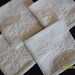 Vintage Embroidered Linen Napkins White (set of 4)