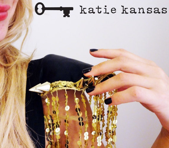 sequin shoulder pads