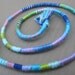 Colorful hairwrap extension - Garden Nymph - removable hair wrap dread clip