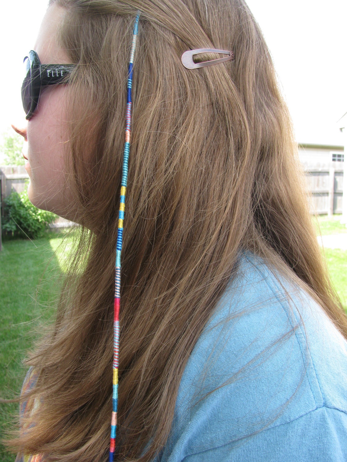 Summer hair wrap Surfside hippie style removable hairwrap