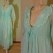 Vintage sheer chiffon seafoam green Peignoir Set