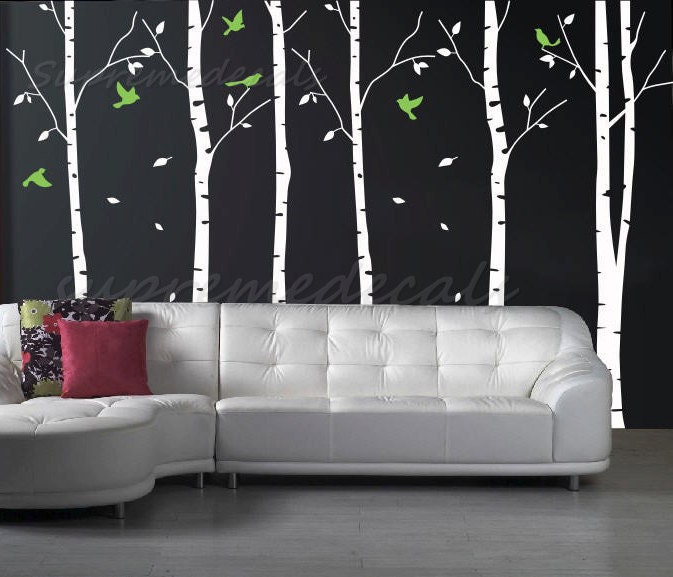 Tree Wall Decals Birch Trees Decal Nursery Tree Wall Decals