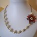 Free Shipping - Si Necklace - Red Flower