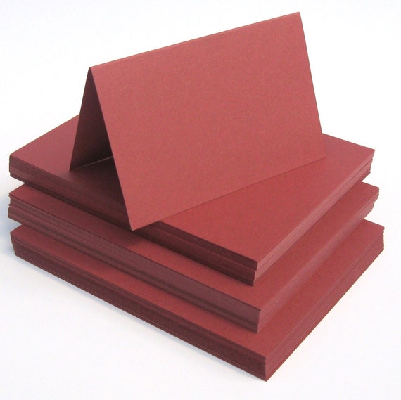 Items similar to Cardstock 4 1/4 x 5 1/2 Flat Sheets Brick Red 40 pack