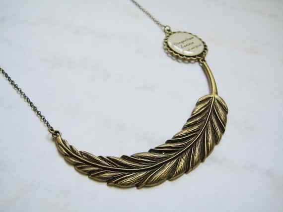 Wingardium Leviosa Feather Necklace by CissyPixie on Etsy