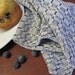 Kitchen Chef's Towel, Handwoven Navy Blue & Ivory White Cotton, Seaside Cottage, Country Farmhouse, Rustic Cabin Home Decor, Gourmet Gift