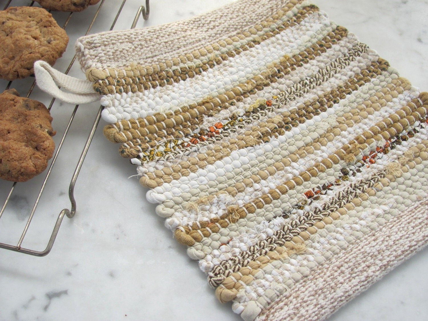 Rustic Farmhouse Decor Pot Holder French Country by aclhandweaver