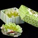 Flower Magnets Shabby Chic in Tiny Origami Box Handmade Olive and Sand Stocking Stuffer