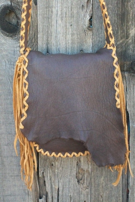 Rustic leather handbag Buckskin possibles bag Fringed gypsy
Rustic Leather Purses