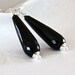Long Dangle Earrings, Black Onyx Earrings, Sterling Silver Jewelry, Gemstone Jewelry